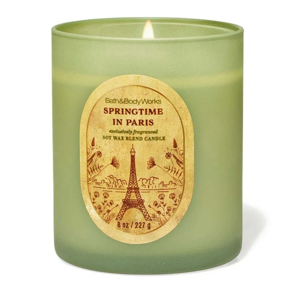 Bath & Body Works Springtime in Paris Single Wick Candle 8oz NEW RARE